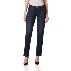 Democracy "Ab"solution Dark Blue Stretchy Banded Waist Jeans Size 14